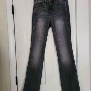 WHBM High-Rise Skinny Flare Jeans size 00 OBSIDIAN BLACK